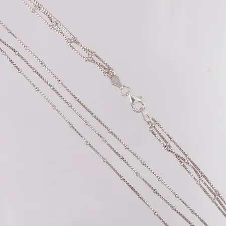 Collier treradigt längd ca 40,5cm bredd ca 5mm, 925/1000 Vikt: 9,9 g