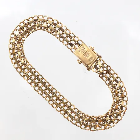 Armband x-länk, 20cm, bredd: 8,8mm, 18K Vikt: 14,9 g
