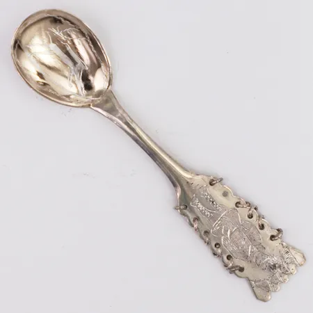 Sked samiskt motiv COP år 1958 längd 10cm, en ring saknas, 830/1000 silver Vikt: 11,8 g