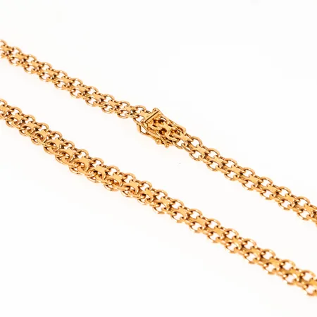 Collier doserad X-länk längd 45cm bredd 5,5-7,5mm, Jo'ans 18K 21,7g. 