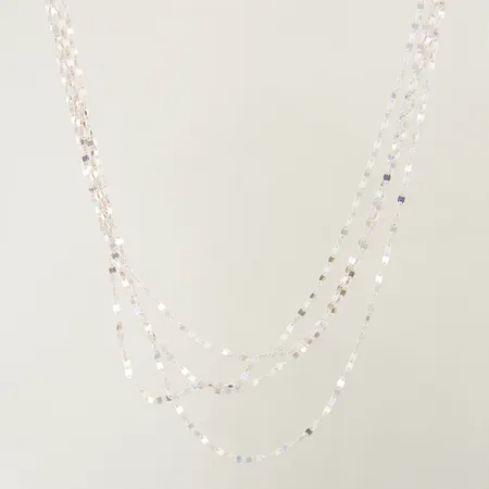 Collier GHA längd 42-45cm bredd 3mm fyrradig silver 925/1000 Vikt: 8,3 g