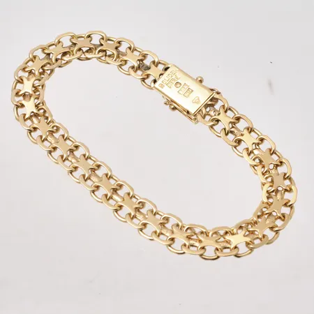 Armband 19cm Xlänk bredd 8,1mm, Boliden BEF, 1962, 18K, 20,07g.