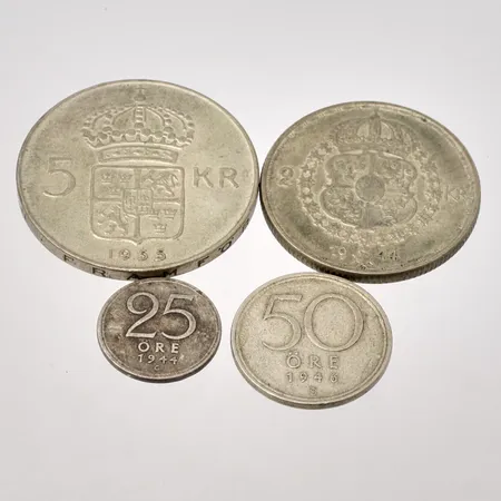 Mynt i silver, 400/1000, 38,75g.