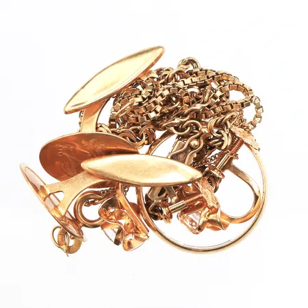 Diverse guld, defekter/gravyrer, 18K Vikt: 19,7 g