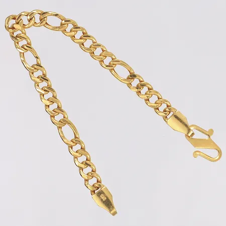 Armband för barn längd 13,5cm bredd 5mm 22K Vikt: 5,5 g