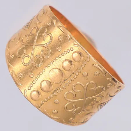 Ring Norrbotten Boströms ur & guld stl:18¾, 18K Vikt: 4,9 g