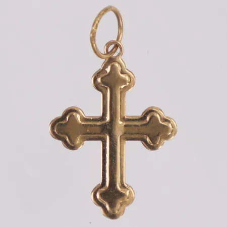 Hänge kors längd 18mm, 14K  Vikt: 0,2 g