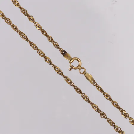 Kedja Singapore längd 46cm bredd 2,5mm, 18K  Vikt: 5,2 g