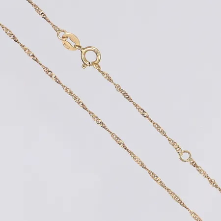 Halskedja GHA Singapore längd 45cm bredd 1mm justerbar längd 18K Vikt: 1,3 g