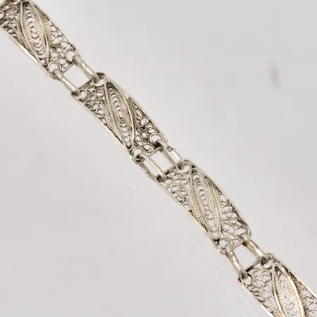 Armband 20cm, filegran, bredd 7,1mm, Guldfynd, ilver 925/1000, 6,38g.