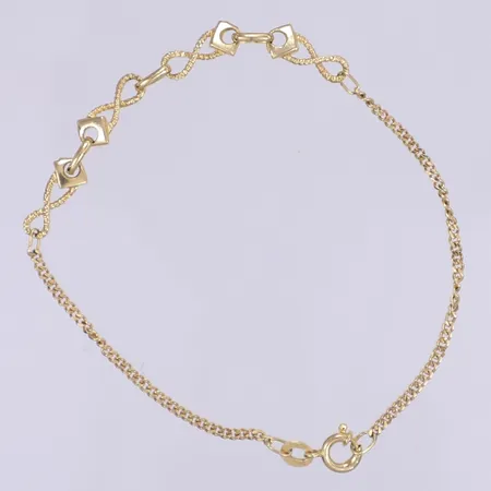 Armband längd 19cm bredd 2-6mm 18K Vikt: 4 g