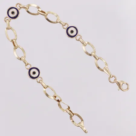 Barnarmband längd 14,5cm, ögat, 14K  Vikt: 3,4 g