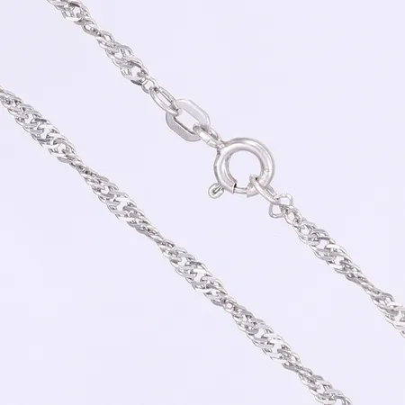Halskedja Singapore längd 44cm bredd 2mm silver 925/1000 Vikt: 3,5 g
