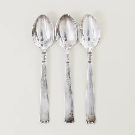 3 Mockaskedar Rosenholm 11cm silver 830/1000 Vikt: 38,6 g