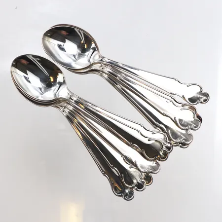 12 Kaffeskedar, modell: Disa, 830/1000 silver Vikt: 198 g