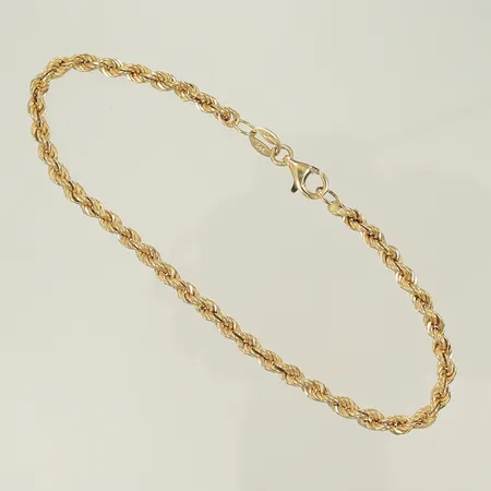 Armlänk cordell, 19,5cm bredd 3,2 mm, 14K  Vikt: 2,8 g