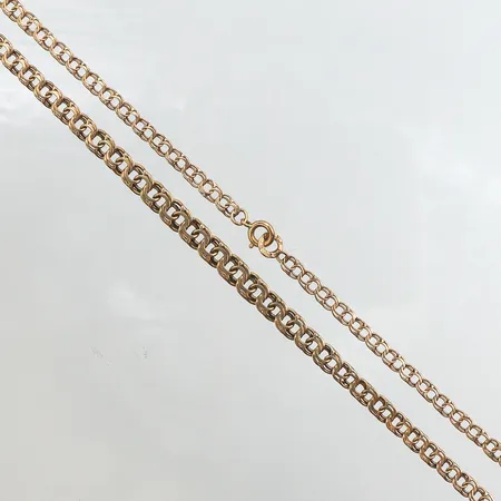 Collier doserad Bismarck, 44cm, bredd: 3,7-5,6mm, 18K Vikt: 11 g
