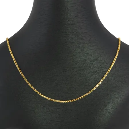 Halskedja Venezia i 14K guld, längd 60,0 cm, bredd 2 mm, fint skick Vikt: 15 g