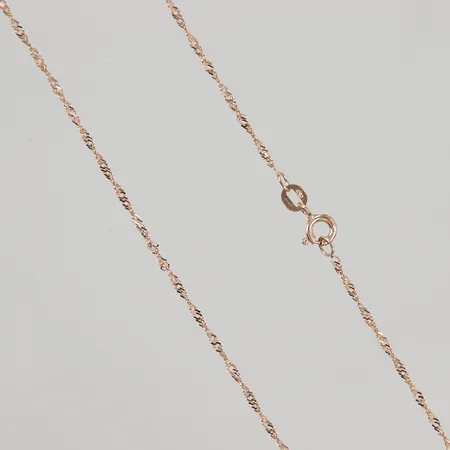 Kedja Singapore 40cm bredd ca 1,4mm, Balestra 18K Vikt: 1,8 g