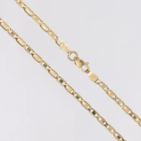 Halskedja längd 43cm bredd 2,5mm 18K Vikt: 5 g