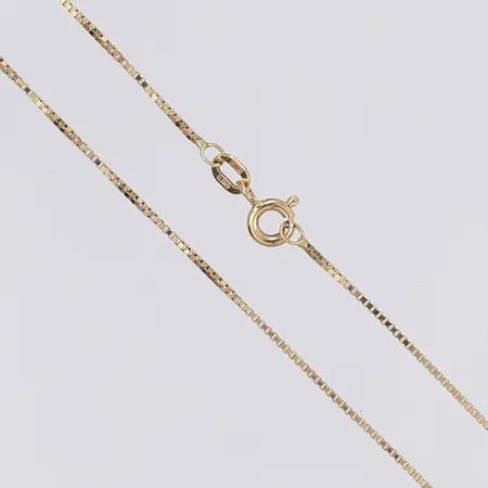 Halskedja GHA Veneza längd 40cm bredd 1mm 18K Vikt: 2,2 g