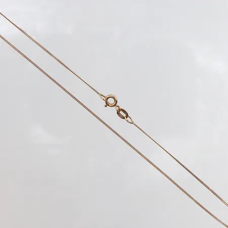 Kedja pansar, 37,5cm, bredd: 0,9mm, italienska stämplar, 18K Vikt: 1,3 g