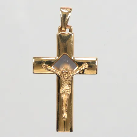 Hänge Krucifix längd 4 cm bredd 2 cm 18K Vikt: 2,9 g