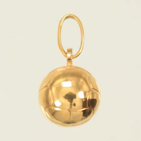 Hänge boll, 18x10mm inklusive hängöglan, 18K  Vikt: 1,3 g