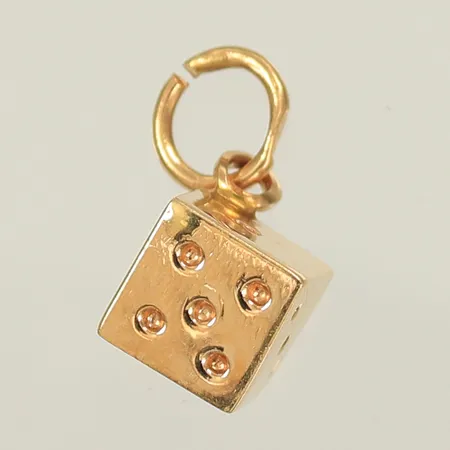 Hänge tärning, 16x9mm inklusive hängöglan 18K Vikt: 1 g