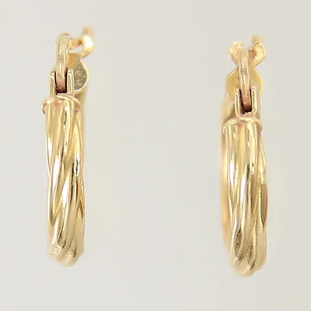 Örhängen creoler GHA Ø16mm bredd 2,7mm något skeva stift 18K Vikt: 1,5 g