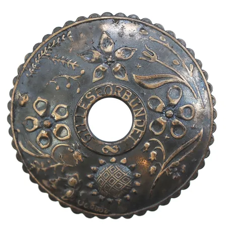 Brosch Gillesförbundet, Ø40mm, 830/1000 silver Vikt: 6,3 g