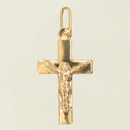 Hänge kors, 25x12mm inklusive hängöglan, 14K Vikt: 0,2 g