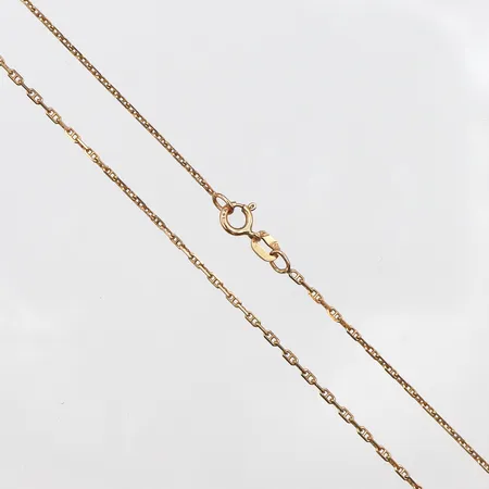 Kedja marinalänk 50cm, bredd: 1mm, 14K Vikt: 2 g