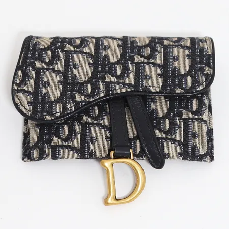Väska Dior Saddle Pouch med monogramcanvas ca. 12x8,5x2,5cm, nr: 43-MA-0260, saknar rem, inga tillbehör