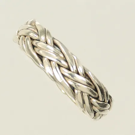 Ring med mönster, stl 22, bredd 6,6mm, Silver 925/1000 Vikt: 7,4 g