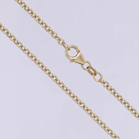 Halskedja ankarlänk längd 51cm bredd 3mm 18K Vikt: 9,5 g