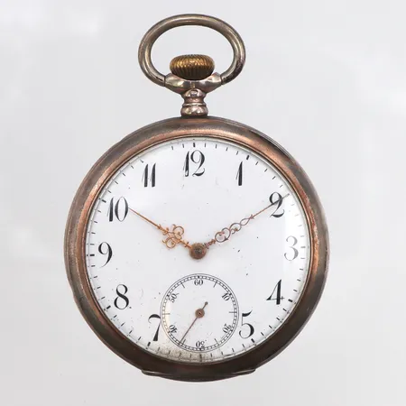 Fickur 49mm, boettnr: 336337innerboett i oädel metall, 800/1000 silver, bruttovikt: 62,5g