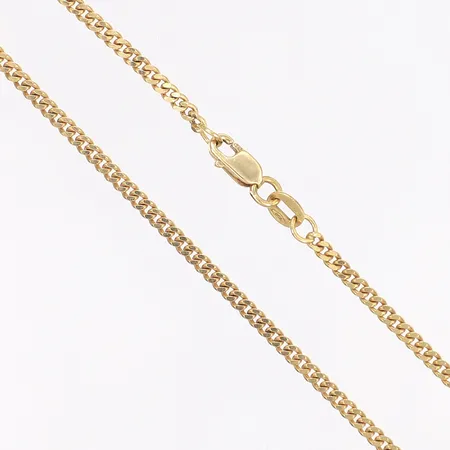 Halskedja pansarlänk längd 38cm bredd 2mm 18K Vikt: 6,7 g