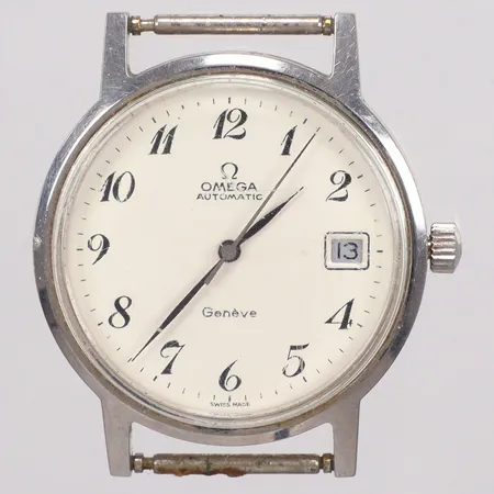 Herrur, Omega Genève Ø35mm, automatic, verknr: S 6145164, boettnummer: 1660163, cal: 1012, datum, stål, lös krona, utan armband, inga tillbehör