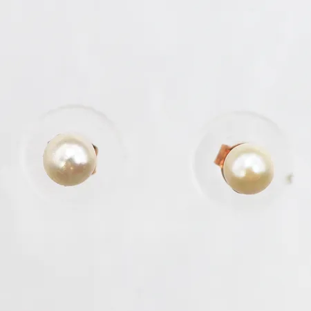 Ett par örhängen med pärlor, Ø5,2mm, stift, 18K Vikt: 1 g