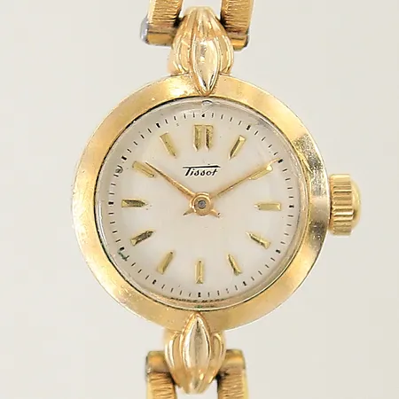 Damur Tissot stål/doublé, manuell, Ø20mm, armband i doublé, plexiglas, inga tillbehör