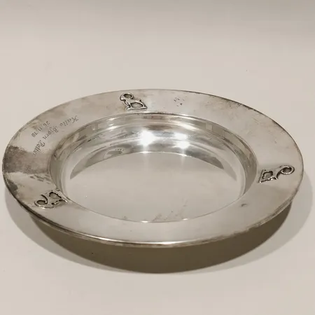 Fat Ø15cm David-Andersen, personlig gravyr silver 830/1000 Vikt: 121,2 g