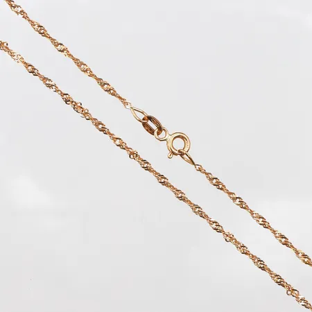 Kedja Singapore 42cm, bredd: 1,8mm, italienska stämplar, 18K Vikt: 2,7 g