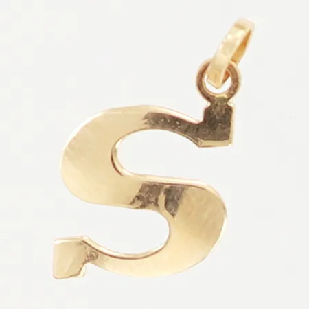Hänge bokstav "S" 20x10mm, 18K Vikt: 0,4 g