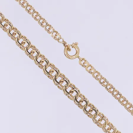 Collier doserad Bismarck längd 44cm bredd 3-5mm 18K Vikt: 10,1 g