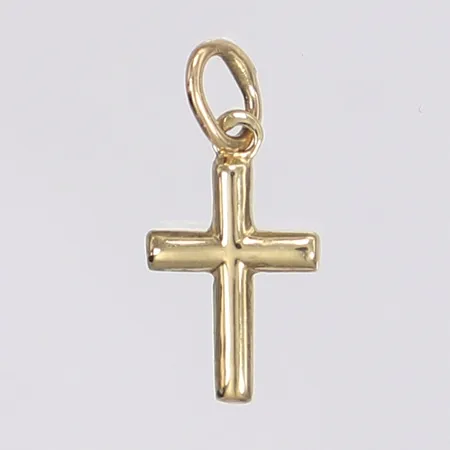 Hänge kors längd inkl ögla 18mm bredd 8mm 14K Vikt: 0,3 g