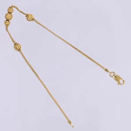 Armband längd 19cm bredd 1mm 21K Vikt: 3,6 g