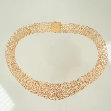 Halscollier doserad x-länk med stav, 47cm, bredd 17-30,5mm,  TONYS (Vallentuna Guld & Ur, Vallentuna) 18K  Vikt: 70,7 g