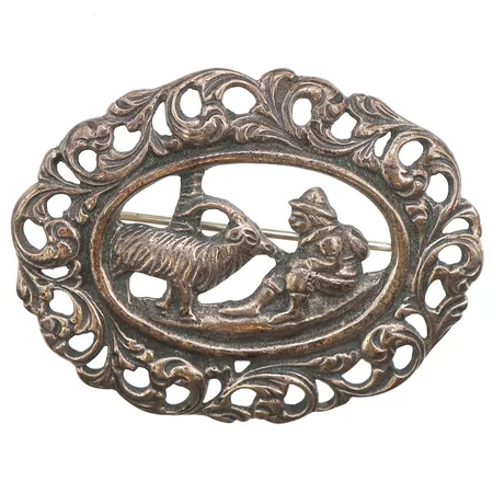 Brosch 55x40mm, 830/1000 silver Vikt: 15,3 g