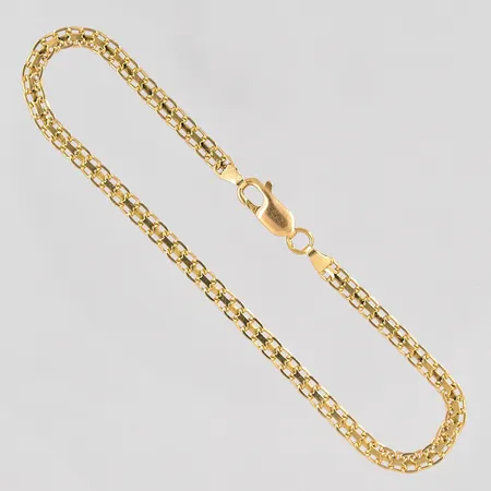 Armband X-länk längd 19,5cm bredd ca 3,5mm 18K Vikt: 4,3 g